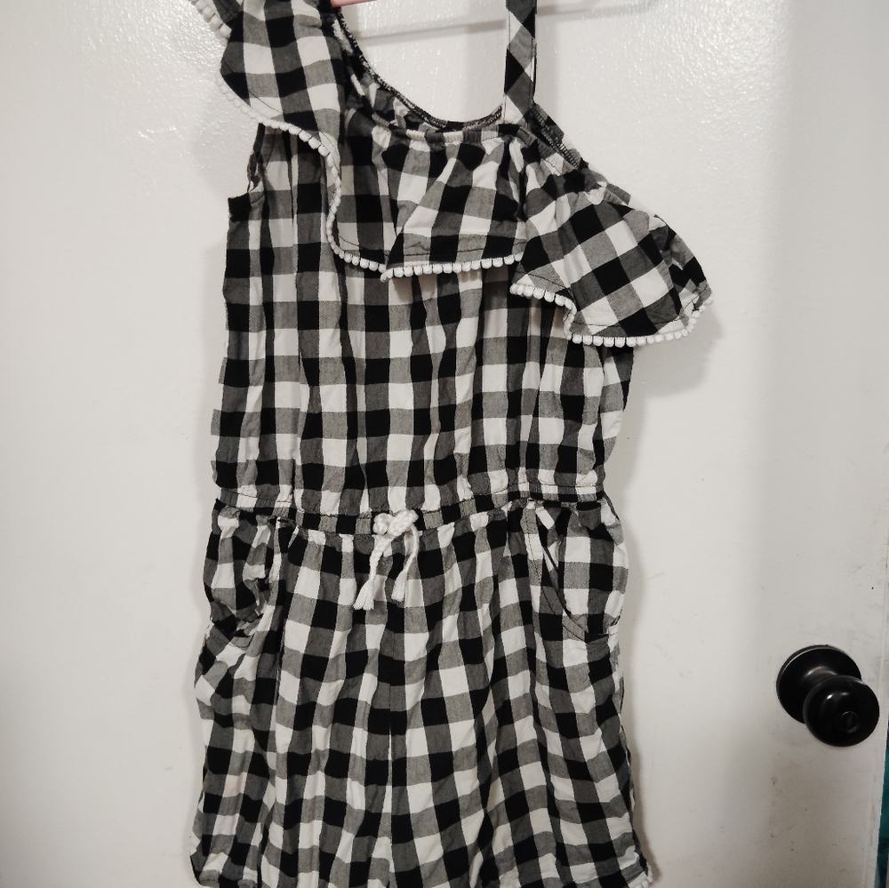 Black and Plaid Jumpsuit